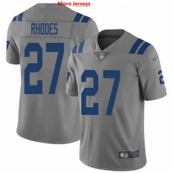 Nike Colts 27 Xavier Rhodes Gray Men Stitched NFL Limited Inverted Legend Jersey
