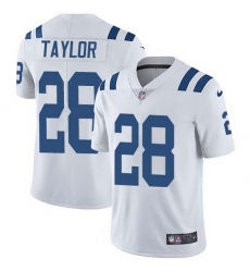 Nike Colts 28 Jonathan Taylor White Men Stitched NFL Vapor Untouchable Limited Jersey