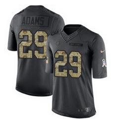 Nike Colts #29 Mike Adams Black Mens Stitched NFL Limited 2016 Salute to Service Jersey