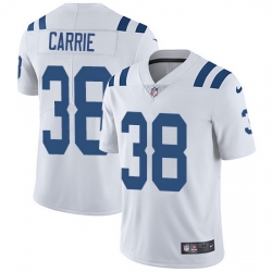 Nike Colts 38 T J  Carrie White Men Stitched NFL Vapor Untouchable Limited Jersey