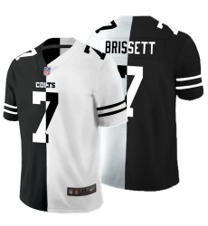 Nike Colts 7 Jacoby Brissett Black And White Split Vapor Untouchable Limited Jersey