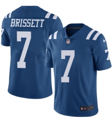 Nike Colts #7 Jacoby Brissett Royal Blue Mens Stitched NFL Limited Rush Jersey