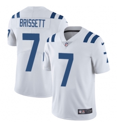 Nike Colts #7 Jacoby Brissett White Mens Stitched NFL Vapor Untouchable Limited Jersey