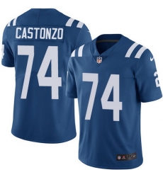Nike Colts 74 Anthony Castonzo Royal Blue Team Color Men Stitched NFL Vapor Untouchable Limited Jersey