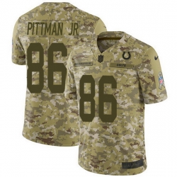 Nike Colts 86 Michael Pittman Jr  Camo Men Stitched NFL Limited 2018 Salute To Service Jersey