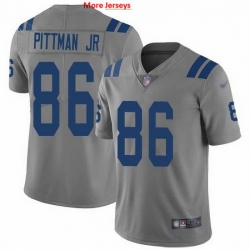 Nike Colts 86 Michael Pittman Jr  Gray Men Stitched NFL Limited Inverted Legend Jersey