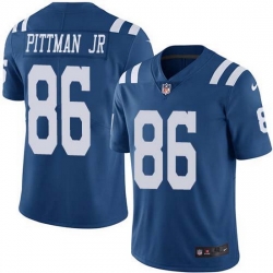 Nike Colts 86 Michael Pittman Jr  Royal Blue Men Stitched NFL Limited Rush Jersey