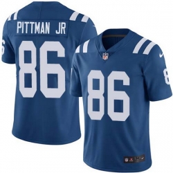 Nike Colts 86 Michael Pittman Jr  Royal Blue Team Color Men Stitched NFL Vapor Untouchable Limited Jersey