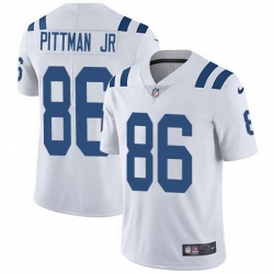 Nike Colts 86 Michael Pittman Jr  White Men Stitched NFL Vapor Untouchable Limited Jersey