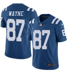 Nike Colts #87 Reggie Wayne Royal Blue Mens Stitched NFL Limited Rush Jersey