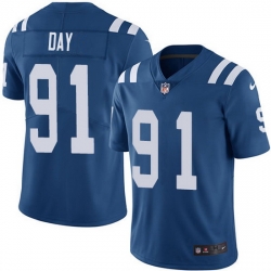 Nike Colts 91 Sheldon Day Royal Blue Team Color Men Stitched NFL Vapor Untouchable Limited Jersey