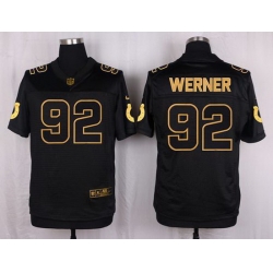 Nike Colts #92 Bjoern Werner Black Mens Stitched NFL Elite Pro Line Gold Collection Jersey