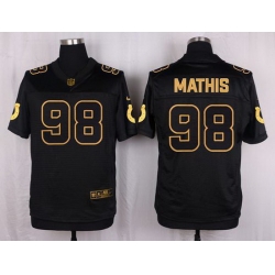 Nike Colts #98 Robert Mathis Black Mens Stitched NFL Elite Pro Line Gold Collection Jersey