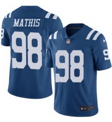 Nike Colts #98 Robert Mathis Royal Blue Mens Stitched NFL Limited Rush Jersey