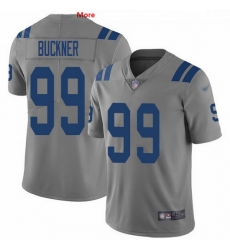 Nike Colts 99 DeForest Buckner Gray Men Stitched NFL Limited Inverted Legend Jersey