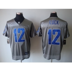 Nike Indianapolis Colts 12 Andrew Luck Grey Shadow Nike NFL Jersey