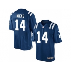 Nike Indianapolis Colts 14 Hakeem Nicks Blue Limited NFL Jersey