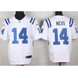 Nike Indianapolis Colts 14 Hakeem Nicks White Elite NFL Jersey