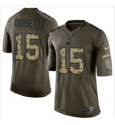 Nike Indianapolis Colts #15 Phillip Dorsett Green Men 27s Stitched NFL Limited Salute to Service Jersey