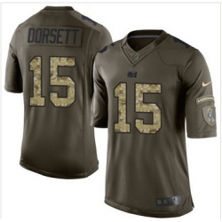 Nike Indianapolis Colts #15 Phillip Dorsett Green Men 27s Stitched NFL Limited Salute to Service Jersey