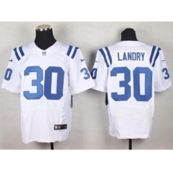 Nike Indianapolis Colts 30 LaRon Landry White Elite NFL Jersey