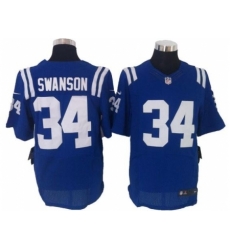 Nike Indianapolis Colts 34 Daxton Swanson Blue Elite NFL Jerseys