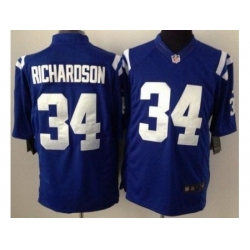 Nike Indianapolis Colts 34 Trent Richardson Blue Game NFL Jersey