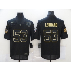 Nike Indianapolis Colts 53 Darius Leonard Black 2020 Salute To Service Limited Jersey