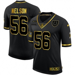 Nike Indianapolis Colts 56 Quenton Nelson Black Gold 2020 Salute To Service Limited Jersey
