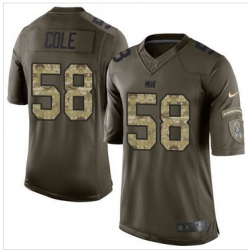 Nike Indianapolis Colts #58 Trent Cole Green Men 27s Stitched NFL Limited Salute to Service Jersey