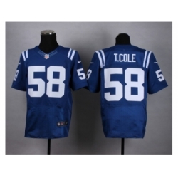 Nike Indianapolis Colts 58 Trent Cole blue Elite NFL Jersey
