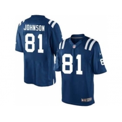 Nike Indianapolis Colts 81 Andre Johnson Blue Game NFL Jersey