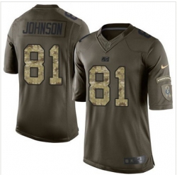 Nike Indianapolis Colts #81 Andre Johnson Green Men 27s Stitched NFL Limited Salute to Service Jersey