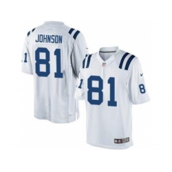 Nike Indianapolis Colts 81 Andre Johnson White Game NFL Jersey
