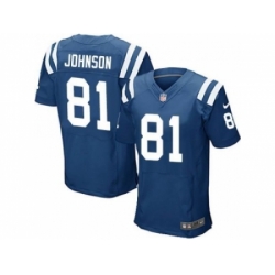 Nike Indianapolis Colts 81 Andre Johnson blue Elite NFL Jersey