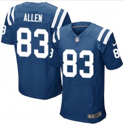 Nike Indianapolis Colts #83 Dwayne Allen Royal Blue Team Color Mens Stitched NFL Elite Jersey