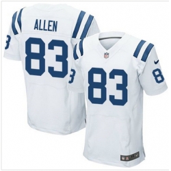 Nike Indianapolis Colts #83 Dwayne Allen White Mens Stitched NFL Elite Jersey