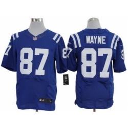 Nike Indianapolis Colts 87 Reggie Wayne Blue Elite NFL Jersey
