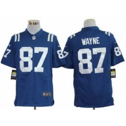 Nike Indianapolis Colts 87 Reggie Wayne Blue Game NFL Jersey