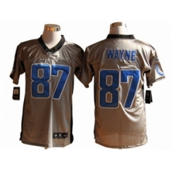 Nike Indianapolis Colts 87 Reggie Wayne Grey Elite Shadow NFL Jersey