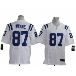 Nike Indianapolis Colts 87 Reggie Wayne White Elite NFL Jersey