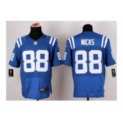 Nike Indianapolis Colts 88 Hakeem Nicks blue Elite Signed NFL Jersey