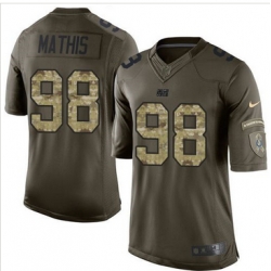 Nike Indianapolis Colts #98 Robert Mathis Green Men 27s Stitched NFL Limited Salute to Service Jersey