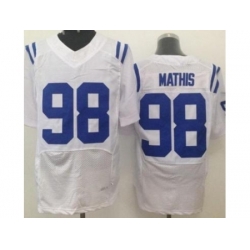 Nike Indianapolis Colts 98 Robert Mathis White Elite NFL Jersey