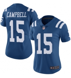 Colts 15 Parris Campbell Royal Blue Women Stitched Football Limited Rush Jersey