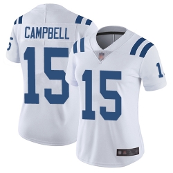 Colts 15 Parris Campbell White Women Stitched Football Vapor Untouchable Limited Jersey