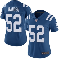 Colts 52 Ben Banogu Royal Blue Team Color Women Stitched Football Vapor Untouchable Limited Jersey