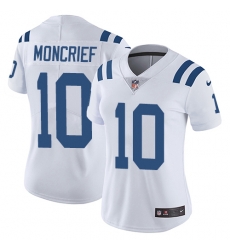 Nike Colts #10 Donte Moncrief White Womens Stitched NFL Vapor Untouchable Limited Jersey