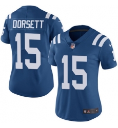 Nike Colts #15 Phillip Dorsett Royal Blue Team Color Womens Stitched NFL Vapor Untouchable Limited Jersey