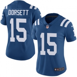 Nike Colts #15 Phillip Dorsett Royal Blue Team Color Womens Stitched NFL Vapor Untouchable Limited Jersey